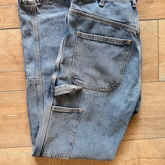 Jesse Kamm Patchfront Handy Pants Cowboy Blue Denim - Picture 10 of 14